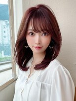 ラルユー 金山(LallYou)&nbsp;黒髪/グレーベージュ/レイヤーロング/前髪パーマ