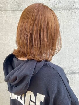 ヒート バイ アンカットラウンジ 渋谷(HEAT by UNCUT&LOUNGE) ダブルカラー/オレンジベージュ/ケアブリーチ/オレンジカラー