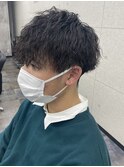 ツイストスパイラルパーマ アッシュグレージュ 10代20代 束感