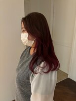 サラ 天神大名店(SARA) 【秋のインナーカラー】ボルドーカラー/ベージュ