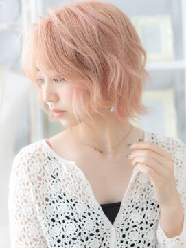 モッズヘア 越谷(mod's hair) ★透明感ピンクベージュ外ハネ小顔ボブウルフカット10代20代★1