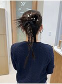 カチモリ　三つ編みおろし　パーティーセット　卒業式アレンジ