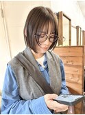 島田/顔まわりレイヤーボブ 白楽 髪質改善カラー 縮毛矯正 横浜