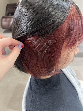 ワークスヘアー(WORKS HAIR) イヤリングカラー チェリーレッド