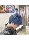 ブルーシルバーメンズカラーツーブラック