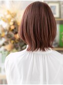 ■チェリーレッドセンターパート抜け感ウルフ314戸頭30代40代