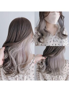 サイ アオヤマ(sai AOYAMA) インナーカラー/イヤリングカラー/韓国風ヘア/グレージュ