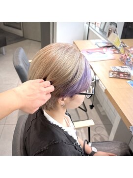 ミエルヘアーエスト 新宿店(mielhair est) インナーパープル^ ^デザインカラー