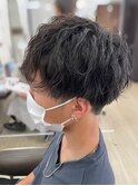 メンズカット アイロンセット 刈り上げマッシュ