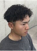 MEN’S HAIR/波巻きツイストスパイラル/リバースセンターパート