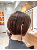 30～50代圧倒的人気☆ショートボブ×白髪活かしカラー