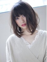 マリアバイアフロート(Maria by AFLOAT) 前下がりボブロブフェアリーワンカールやわらか黒髪とろみカラー