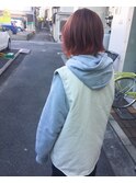 ピンクからのインナーオレンジ