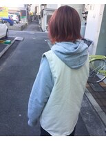 ニコアヘアデザイン(Nicoa hair design) ピンクからのインナーオレンジ