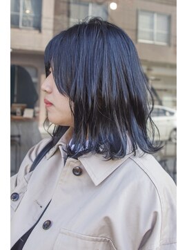 ノア(noa.) 超極細ハイライト×ダークネイビー