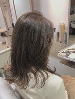 シエル(ciel) ゆるハネミディアム☆黒染めからのサンドベージュ