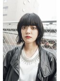 黒髪で作る小松菜奈さん風顔まわりウルフスタイル