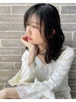 アート(a-to)&nbsp;【a-to新里】シースルーバングのウルフレイヤーミディアム