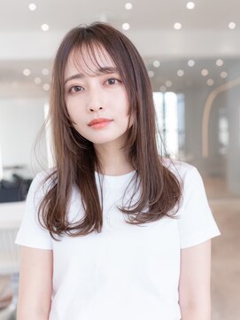 ハバナ 新宿(HAVANA) 20代30代大人かわいい斜めバングデザインカラーシルキーベージュ