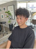 men's curly perm