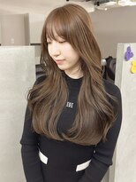 ジエクトカナウ 大阪梅田店(The Ect canow) 《韓国ヘア》レイヤーカット似合わせ前髪グレーベージュ小顔ヘア