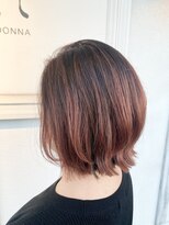 ユイバイラドンナ(Huit by LADONNA)&nbsp;大人可愛い、オレンジピンク白髪ぼかしハイライト♪