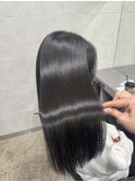 黒髪/グレージュカラー/ココアベージュ/ヘルシーロング/表参道