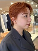 【大久保】ブリーチオレンジカラー×ショートスタイル