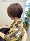 ショートボブ ブラウン