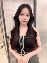 リリー(Lilley) 【lilley 稲永麻衣】レイヤーカット+ダブルカラー+韓国ヘア