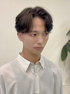 ビューエヒメ(VIEW EHIME) 韓国風センターパートシースルーバングメンズ透明感カラー