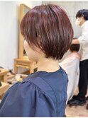 say.黒髪ボブルフネビージュ小顔ワンレンショートマロンブラウン