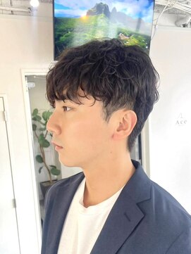 エイス 梅田 中津(Ace) シャドウパーマ　韓国風　韓国ヘア