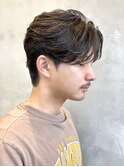 調布センターパートフェザーパーマニュアンスパーマメンズパーマ