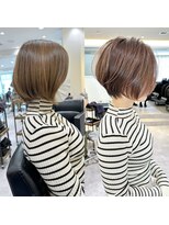 バンプ ギンザ(BUMP GINZA) 30代40代50代ショート白髪ぼかし白髪染め面長似合う髪型 松