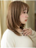 バレイヤージュカラーミディアムレイヤーカットA6北浦和20代30代