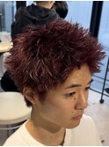 熊本 スパイキーショート パーマ 短髪 アップバング MEN'S HAIR