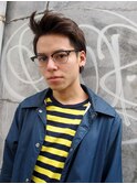 リーゼント風アップバングショート