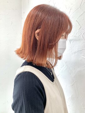 プライズ 表参道原宿店(prize) オレンジカラー/韓国ヘア/ボブ/ケアブリーチ/10代20代30代