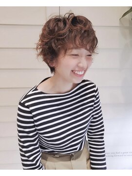 モアナ バイ ヘッドライト 沖縄豊見城店(Moana by HEADLIGHT) Moana【豊見城】#パーマ#ショート女子#マッシュ#ピンクベージュ