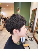 ベリーショート×パーマ