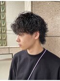 ウェーブウルフ/メンズパーマ/波巻きパーマ