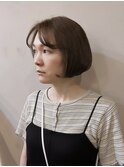 クラシカルボブ × 海外風くすみカラー