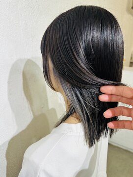 ワースホワイル(WORTH WHILE) インナーカラーグレージュくすみブルー大人