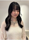 7947髪質改善ブリーチなしインナーカラーレイヤーカット波巻き