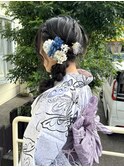 ヘアセット/ヘアアレンジ/編み下ろし/浴衣/着物/美髪