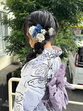 びゃんびゃん 江端店 ヘアセット/ヘアアレンジ/編み下ろし/浴衣/着物/美髪