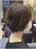 簡単セットのひし形ワンカールショートボブパーマ【池袋】