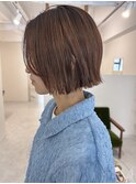 ハイライト切りっぱなしボブ