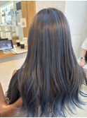 黒髪×ブルーハイライト